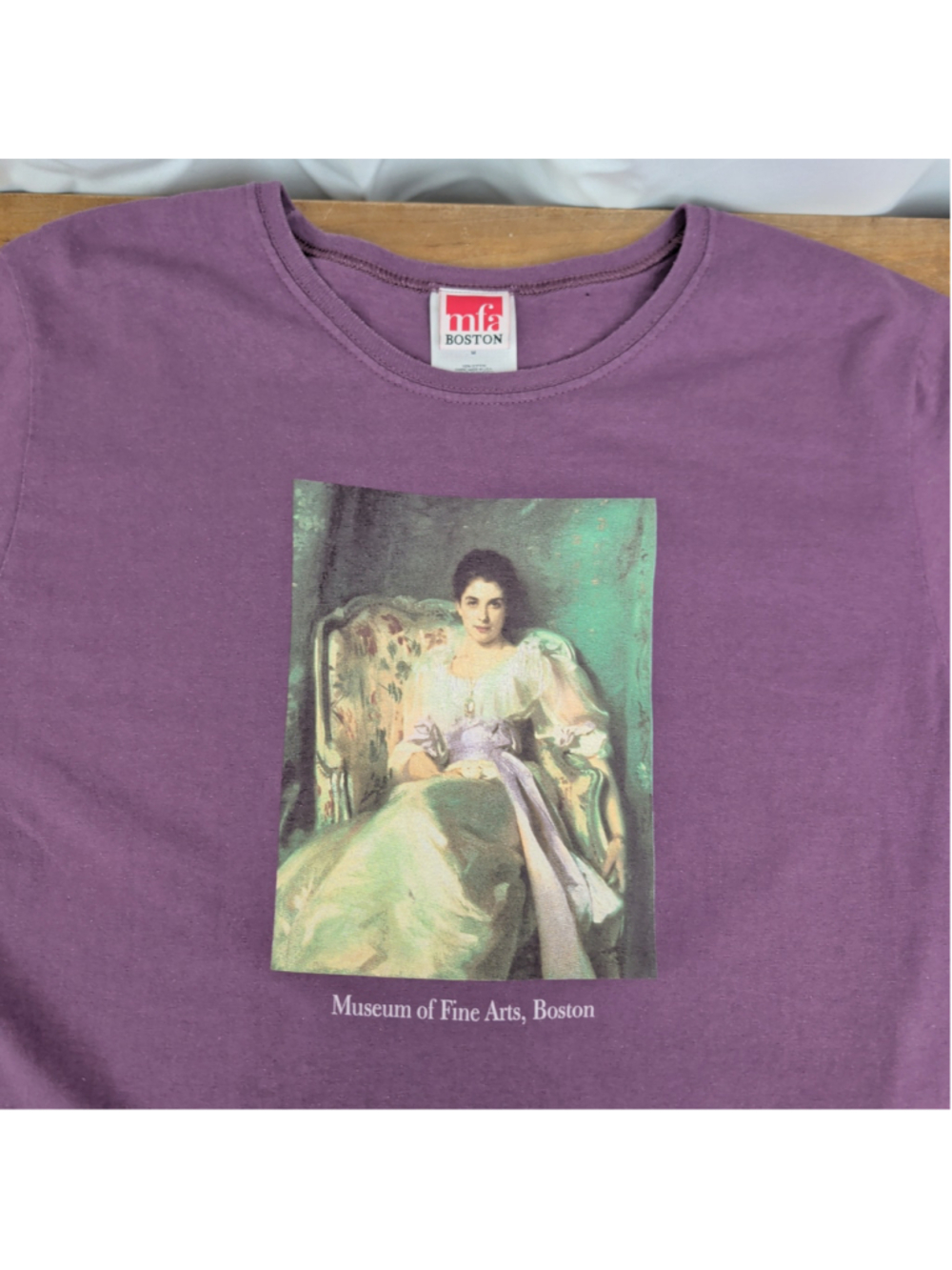 Y2K MFA Boston Purple John Singer Sargent Ladies' Shirt Medium